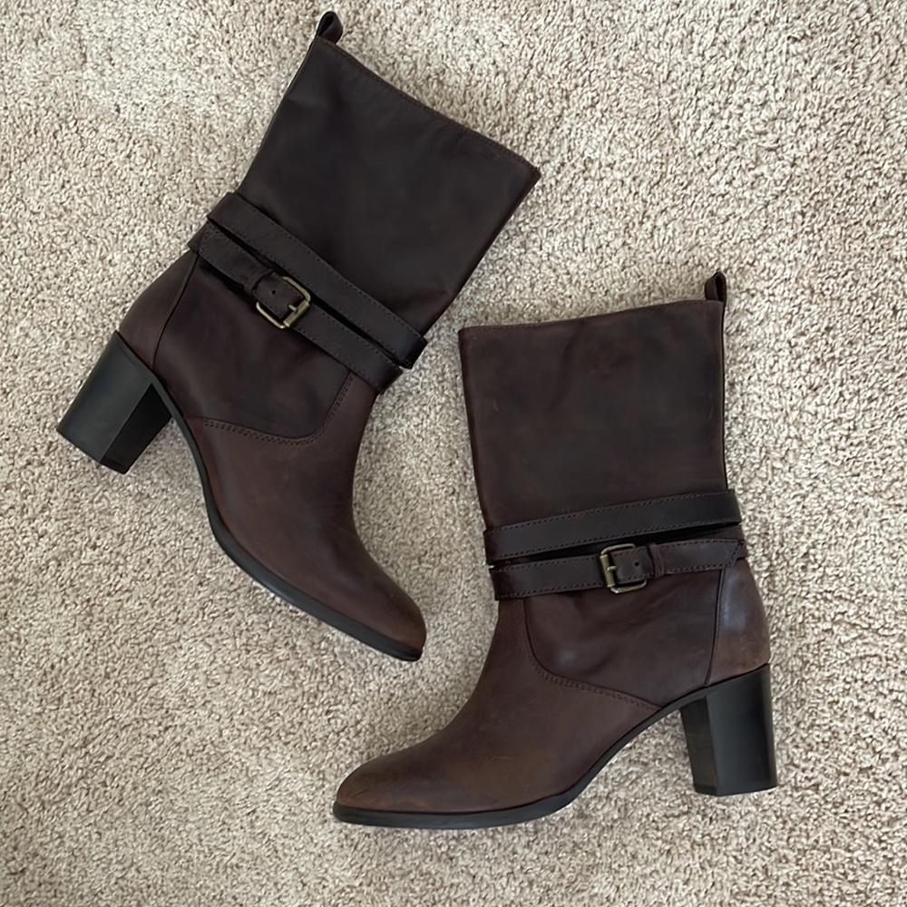 J Crew • mid heel boots